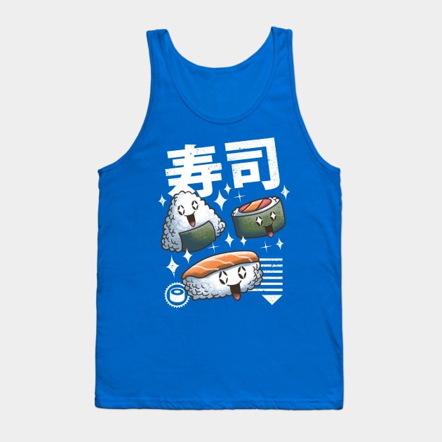 Kawaii Sushi Tank Top by Vincent Trinidad Art